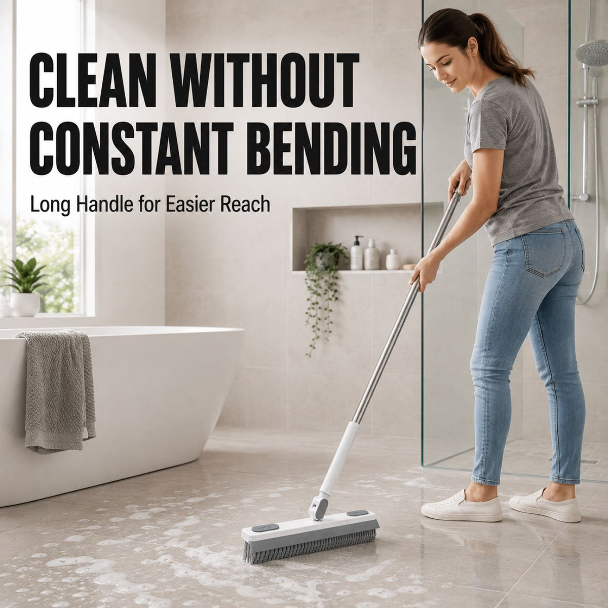 2-in-1 Scrub Brush + Squeegee