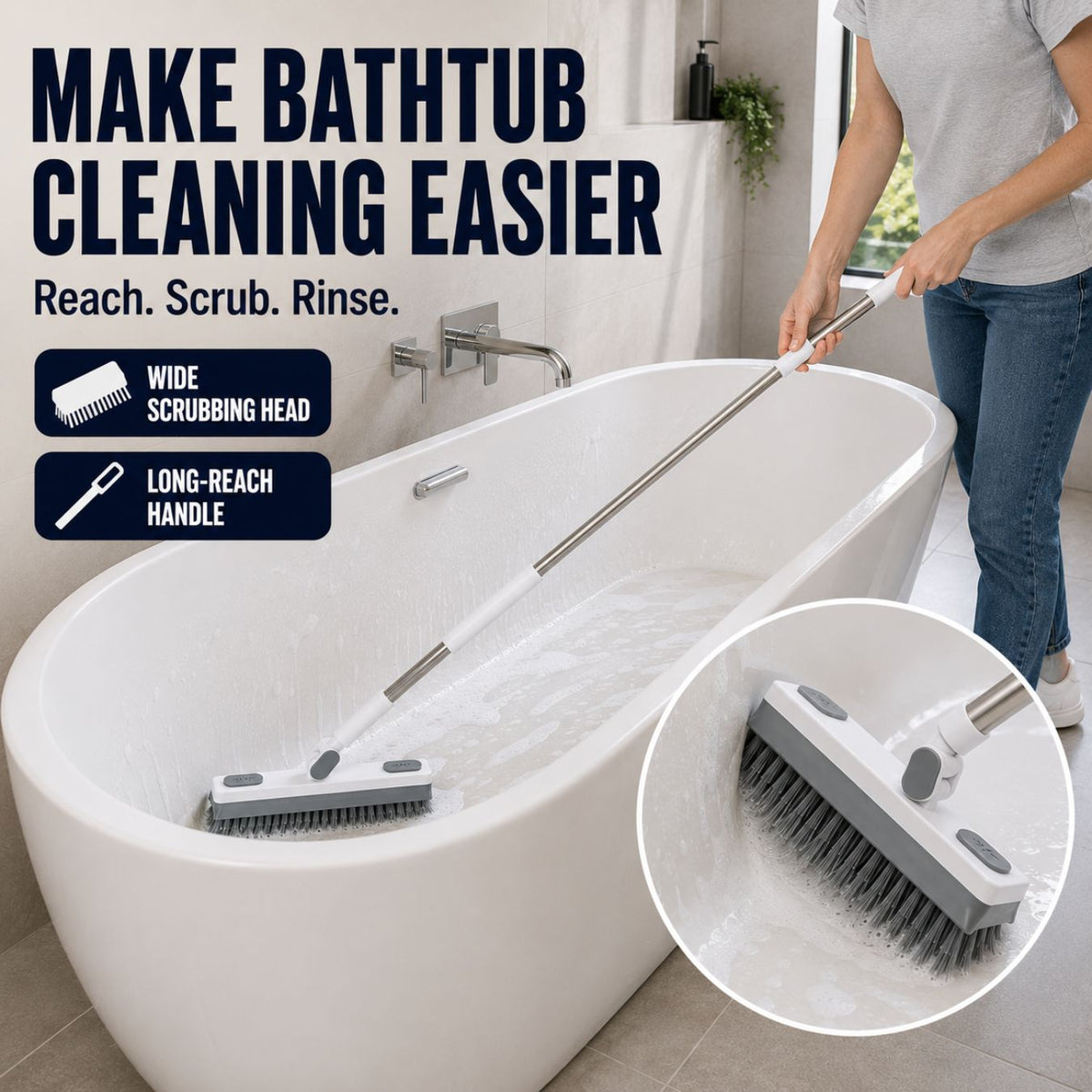 2-in-1 Scrub Brush + Squeegee