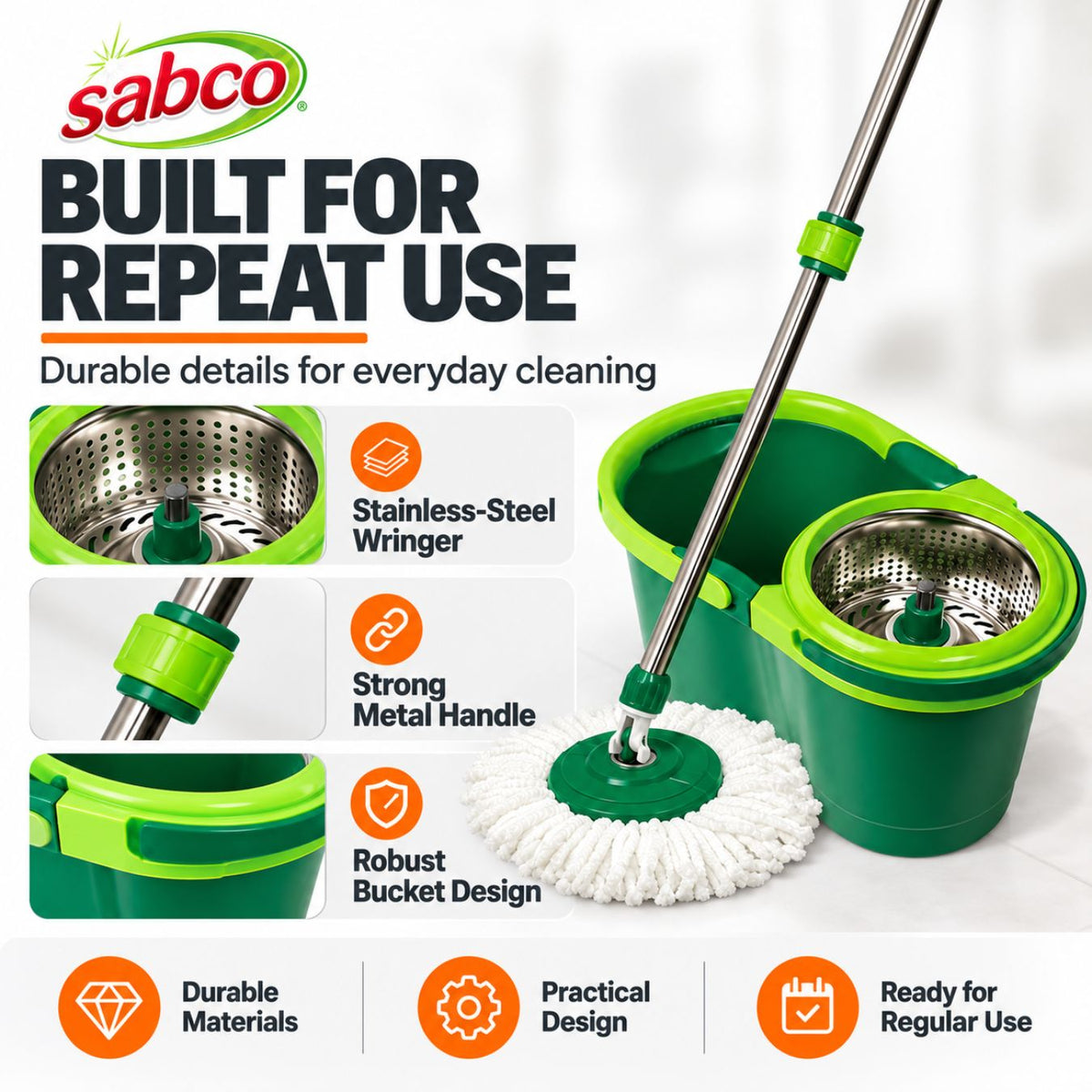 Sabco SupaDry Gen2 Spin Mop Set